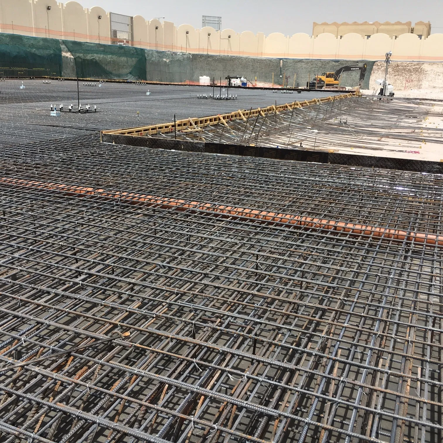 حديد تسليح أساسات لبشة، قطر