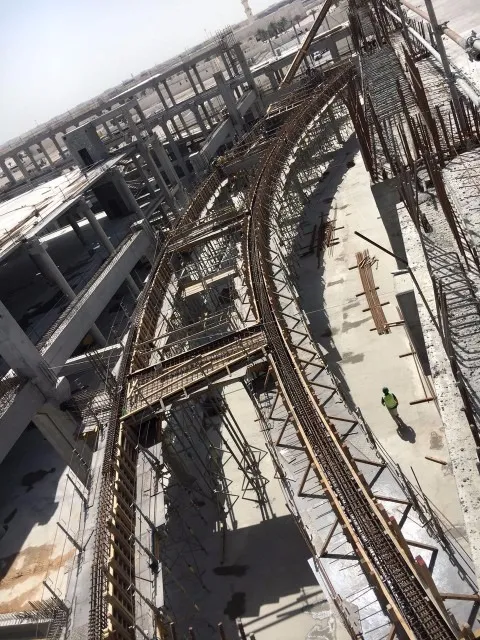 تسليح البلاطة قبل الصب، قطر